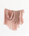 Stone Washed Linen Tablecloth - Blush