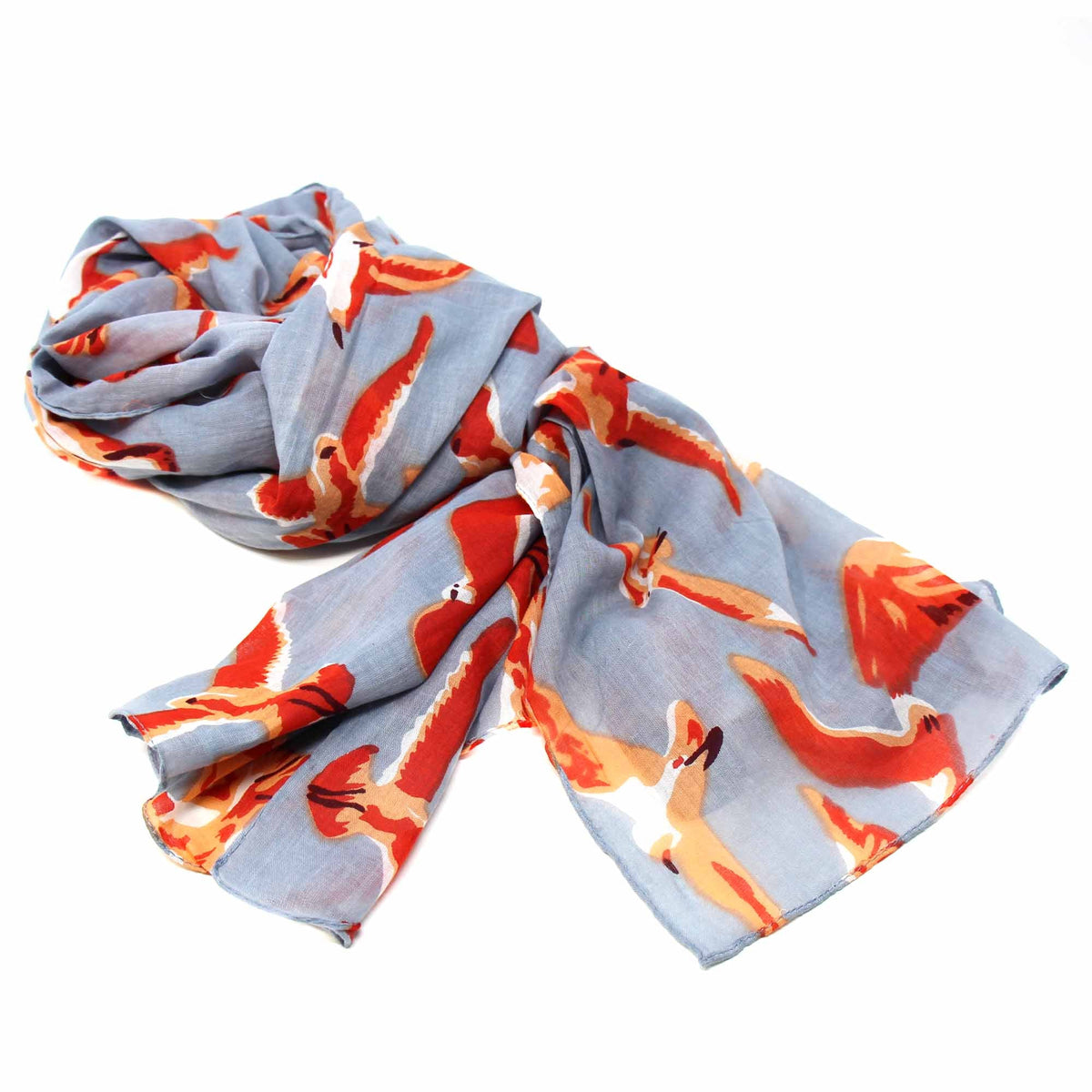 Bird Print Cotton Scarf