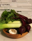 Hand-carved Olive Wood 9-inch Fruit Bowl