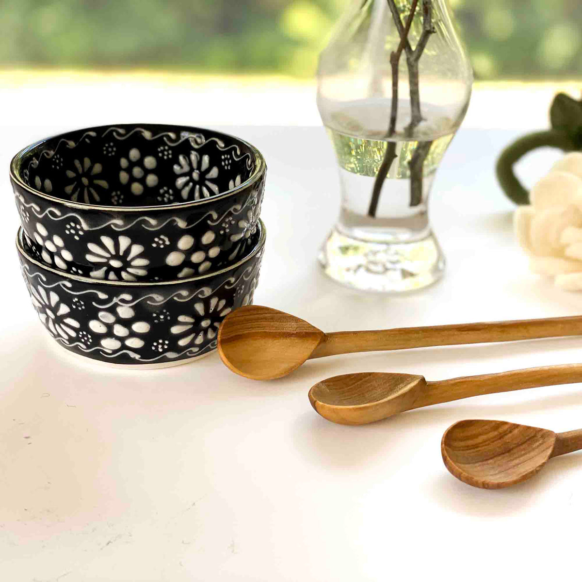 Ink Pottery Dip Bowls - Set of 2