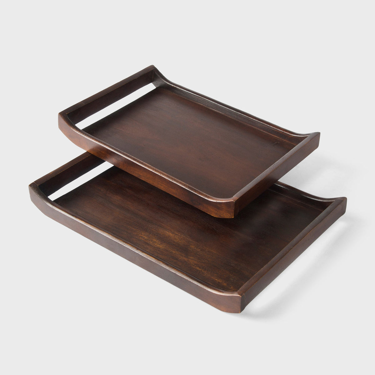 Urban Walnut Acacia Serving Trays - Set of 2