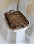 Brown & Natural Rectangle Tray