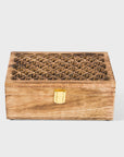 Mango Wood Trellis Keepsake Box
