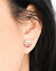Sedona Sunrise Red Stud Earrings
