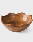 Acacia Wood Scallop Bowl