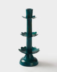 Lotus Bloom Tapered Aluminum Candleholder