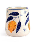 Lemon Stoneware Coffee Mugs - Set of 4