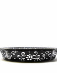 Encantada Handmade Pottery Serving Dish, Black & White