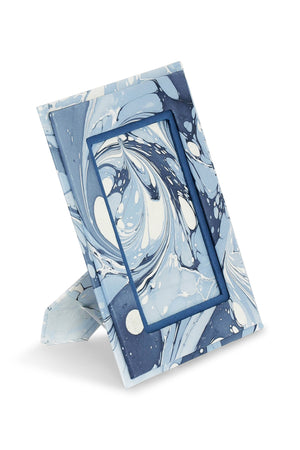 Hand-Marbled Ocean Wave Picture Frame - 4x6