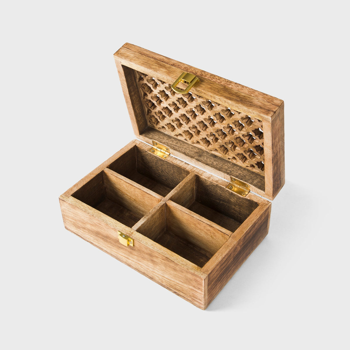 Mango Wood Trellis Keepsake Box