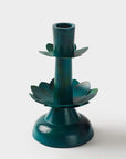Lotus Bloom Tapered Aluminum Candleholder