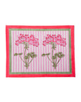Pink Hydrangea Blockprint Placemats – Set of 2