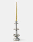 Lotus Bloom Tapered Aluminum Candleholder