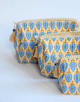 Evil Eye Block-Printed Toiletry Bag