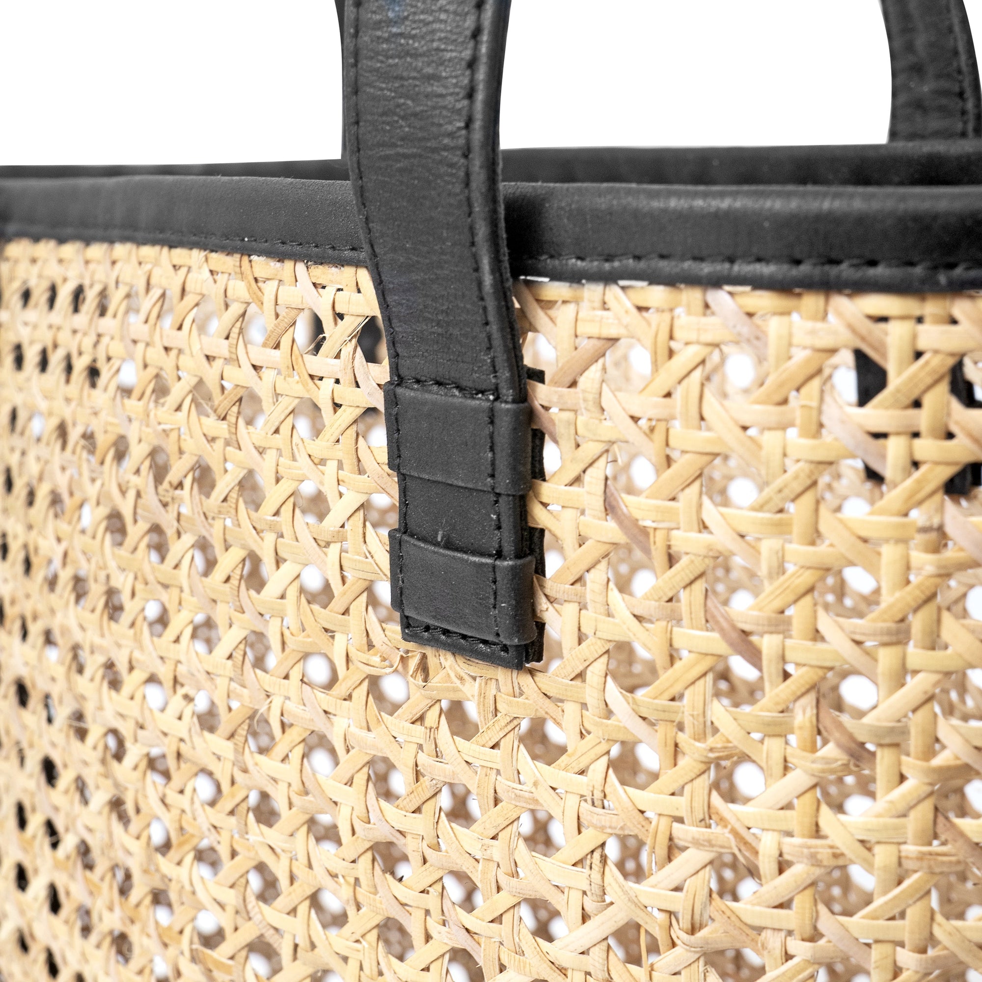 Petite French Market Rattan Tote