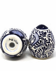 Encantada Handmade Pottery Spice Shakers, Blue Flower