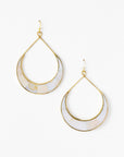 Rajani Crescent Mother of Pearl Hoop Earrings