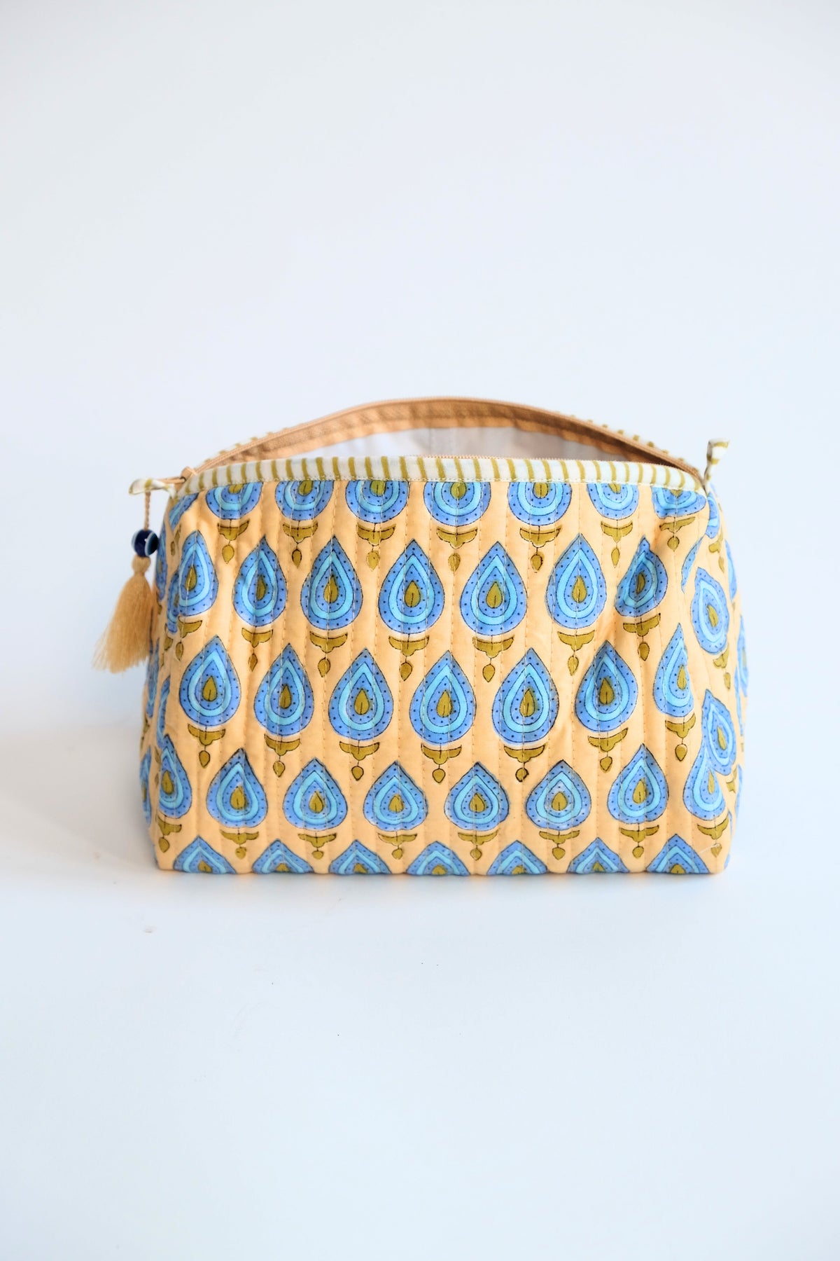 Evil Eye Block-Printed Toiletry Bag