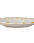 Yellow Stripe Ceramic Dinner Plates - Set of 2