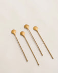 Large Brass Seashell Stirrers - Set of 4
