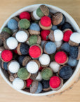 Felt Christmas Acorns - Set of 15