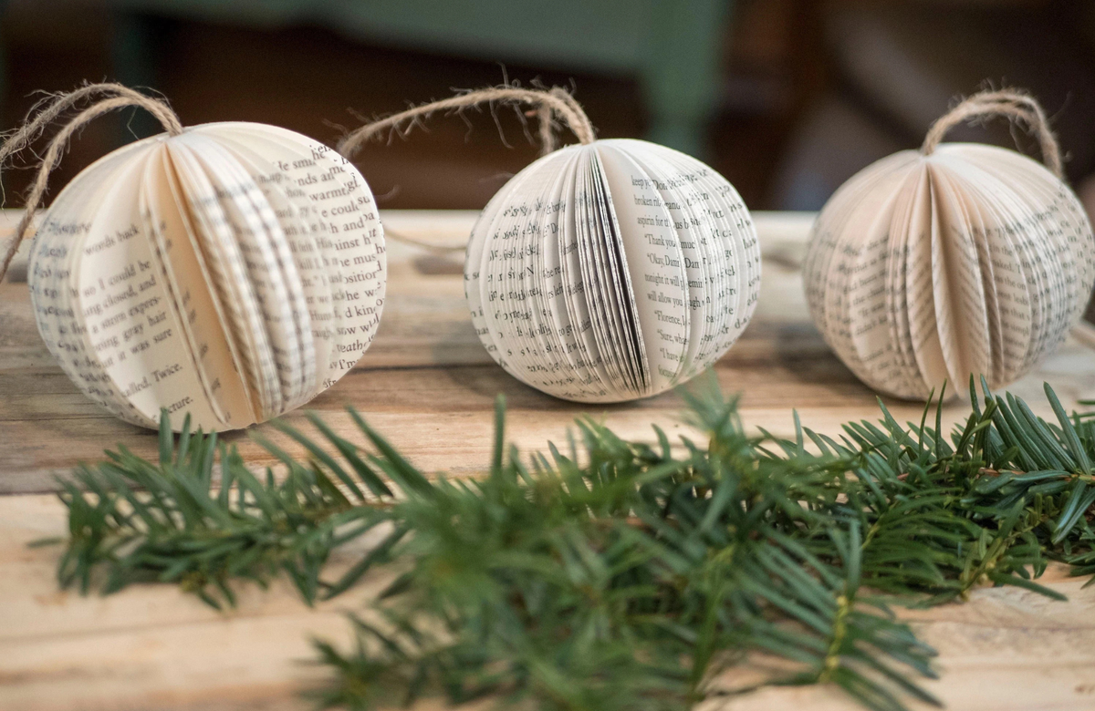 Book Ornaments - Set of 3