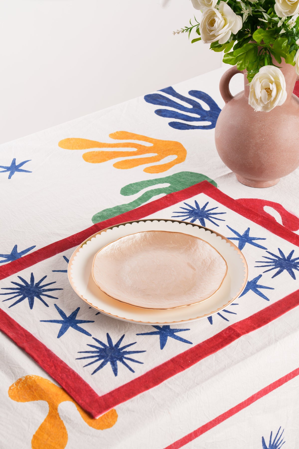 Celestial Matisse Blockprint Placemats – Set of 2