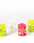 Whimsy Christmas Painted Candles