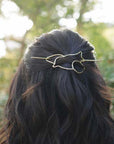 Paksa Bird Brass Hair Pin Slide with Stick