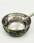 Rainforest Bloom Bowl & Whisk Stainless Steel Mixing Set