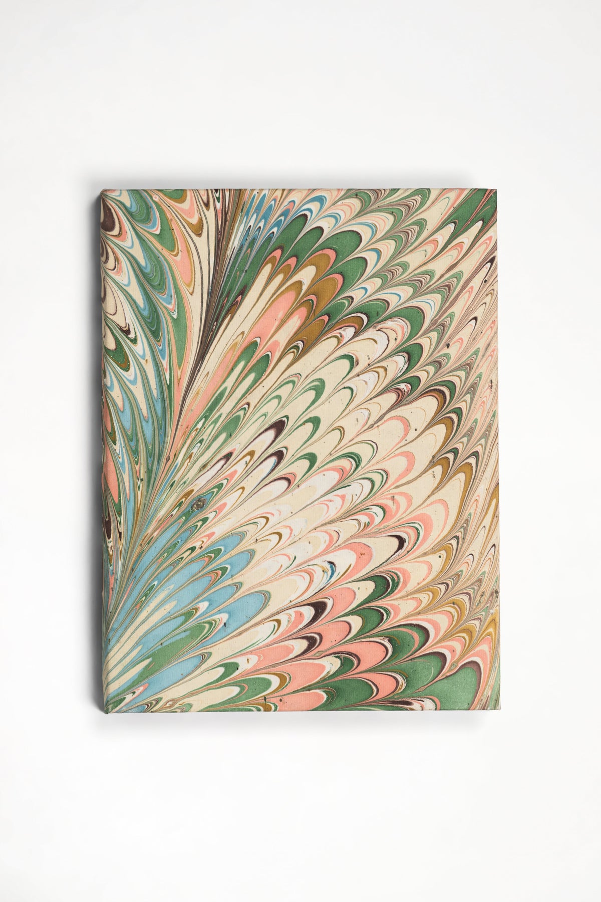 Hand-Marbled Flatiron Feathers Picture Frame Folding Book - 4x6