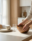 Acacia Wood Scallop Bowl