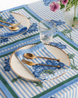 Blue Hydrangea Blockprint Placemat