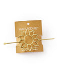 Suryamukhi Sunflower Brass Hair Pin Slide with Stick