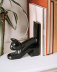 Playful Black Cat Bookends