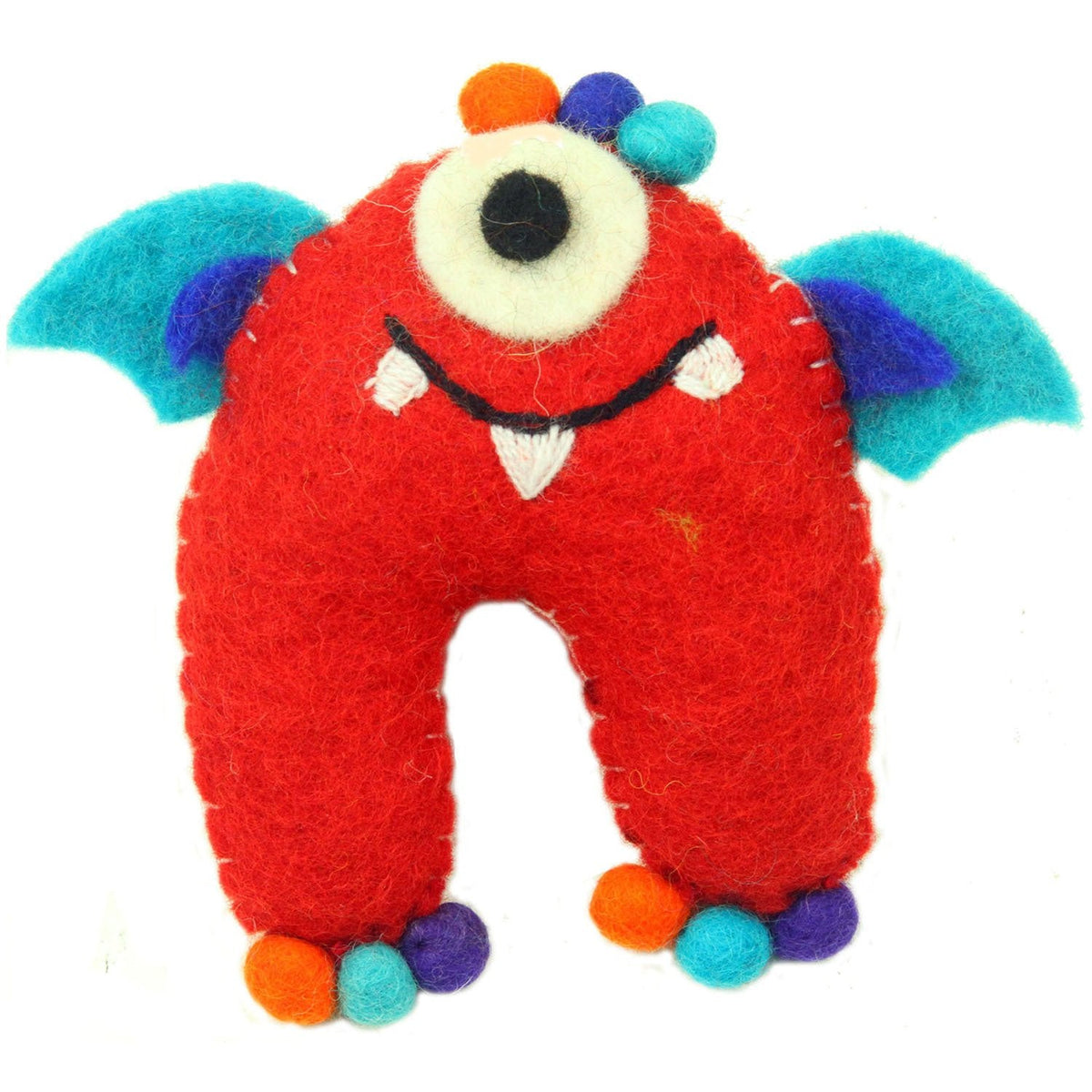 Red Winged Felt Tooth Fairy Monster