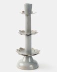 Lotus Bloom Tapered Aluminum Candleholder