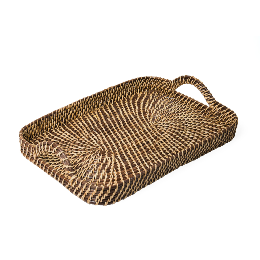Brown &amp; Natural Rectangle Tray