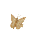 Butterfly-shaped napkin holder with woven design on a white background