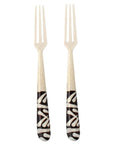 Long Batik Bone Appetizer Forks - Set of 2