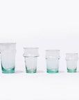 Set of recycled drinking glasses