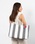 Zebra Woven Super Tote