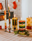 Christmas Painted Candles