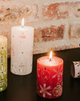 Whimsy Christmas Painted Candles