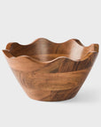 Acacia Wood Scallop Bowl