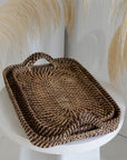 Brown & Natural Rectangle Tray