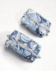 Ocean Wave Hand-Marbled Cosmetic Bag
