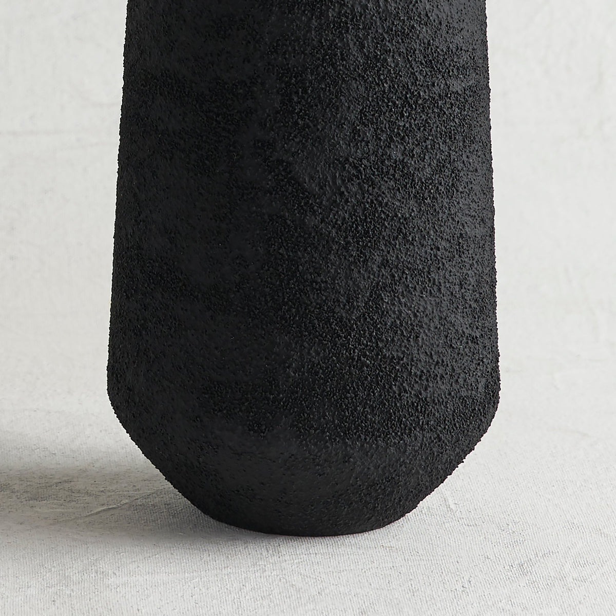 Pumice Black Aluminum Vase