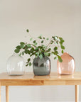 Hebron Hammered Glass Vase - Blush