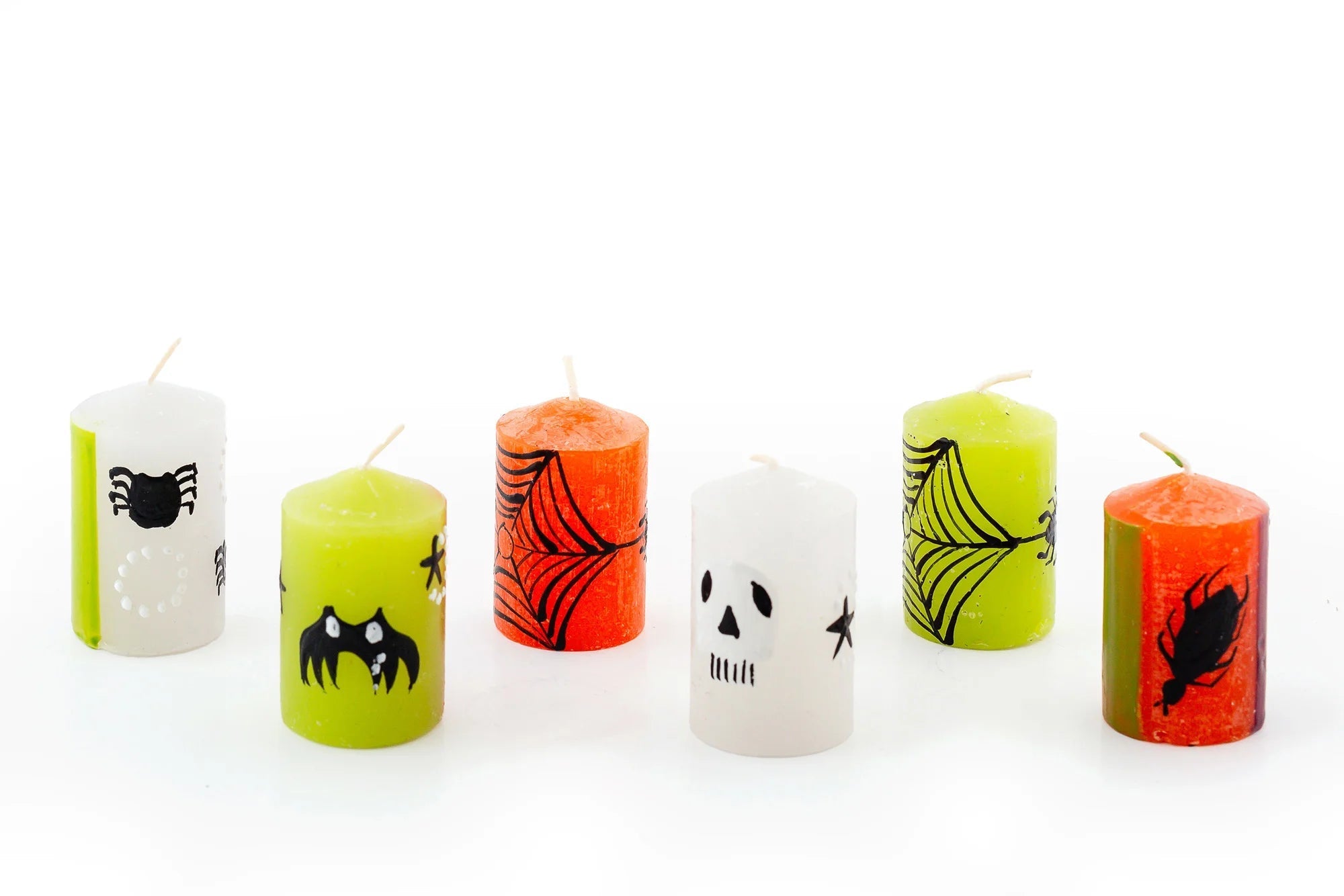 Halloween Painted Candles